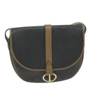 Christian Dior Honeycomb Canvas Shoulder Bag PVC Black Auth ep3157-13