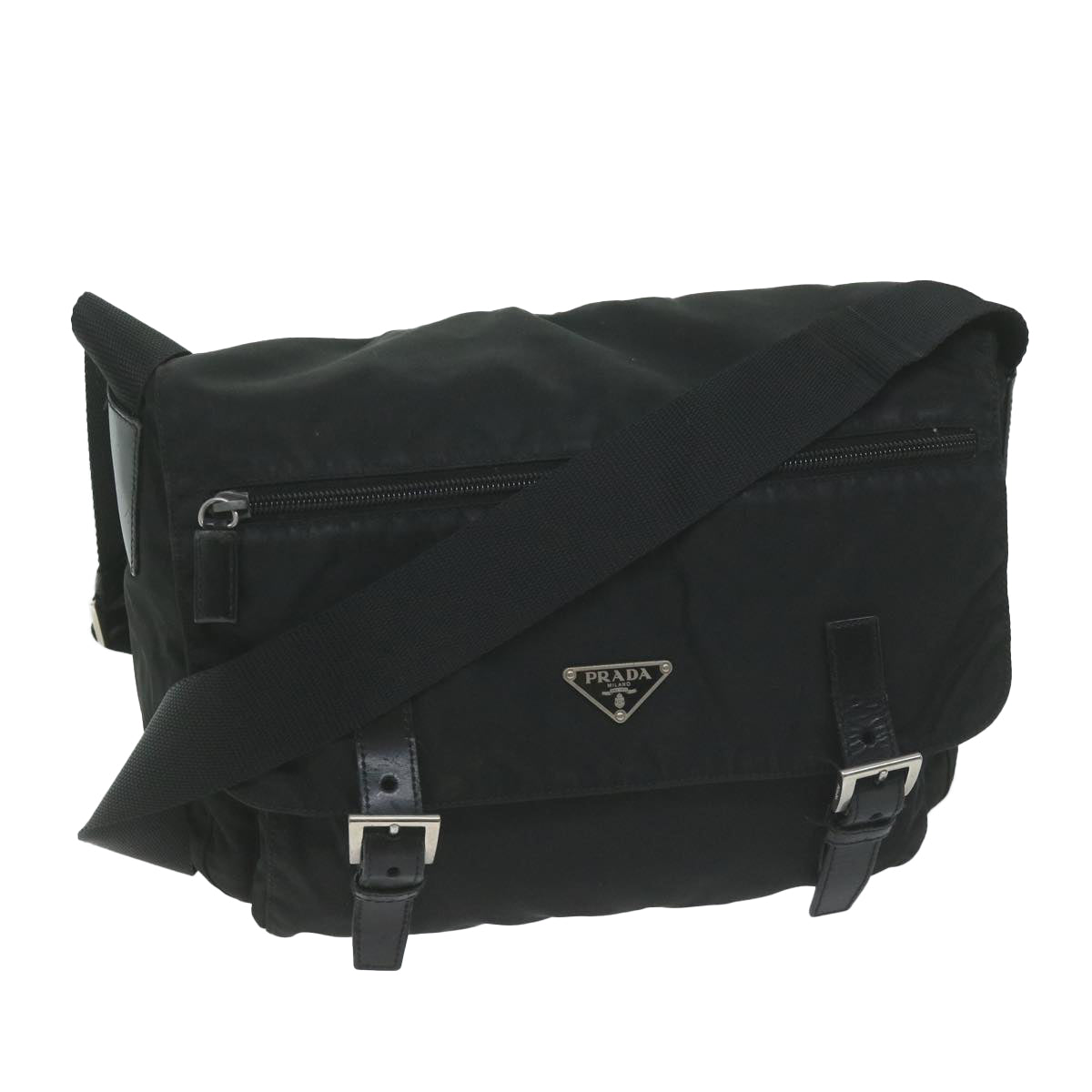 PRADA Shoulder Bag Nylon Black Auth ep3171