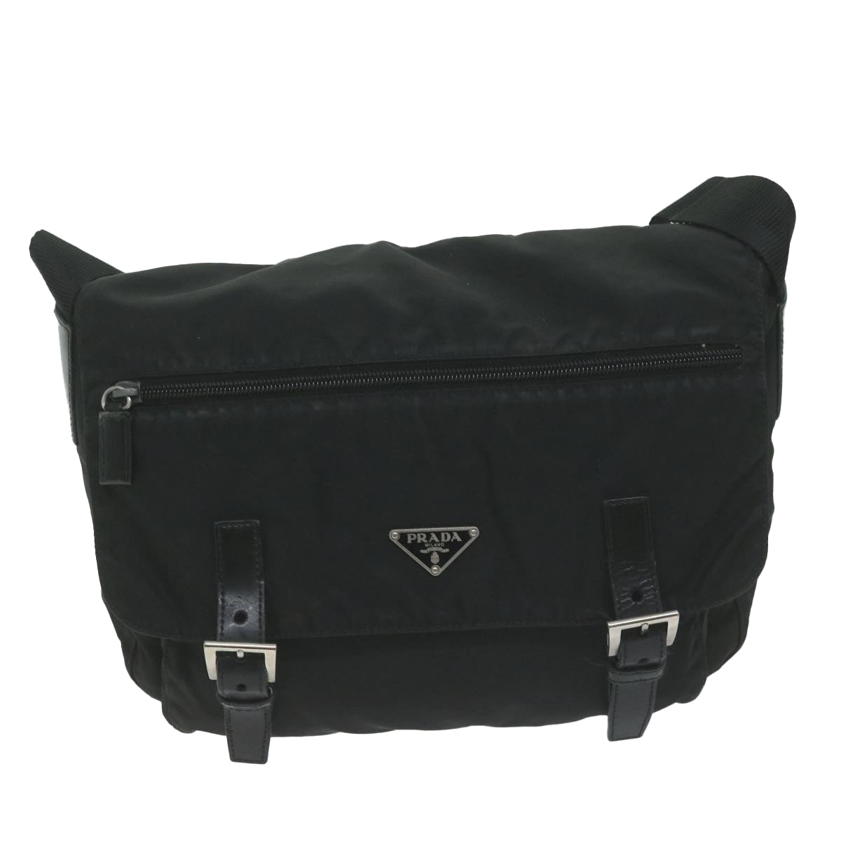 PRADA Shoulder Bag Nylon Black Auth ep3171