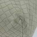 BOTTEGAVENETA INTRECCIATO Scorpito Tote Bag Leather White Auth ep3175-15