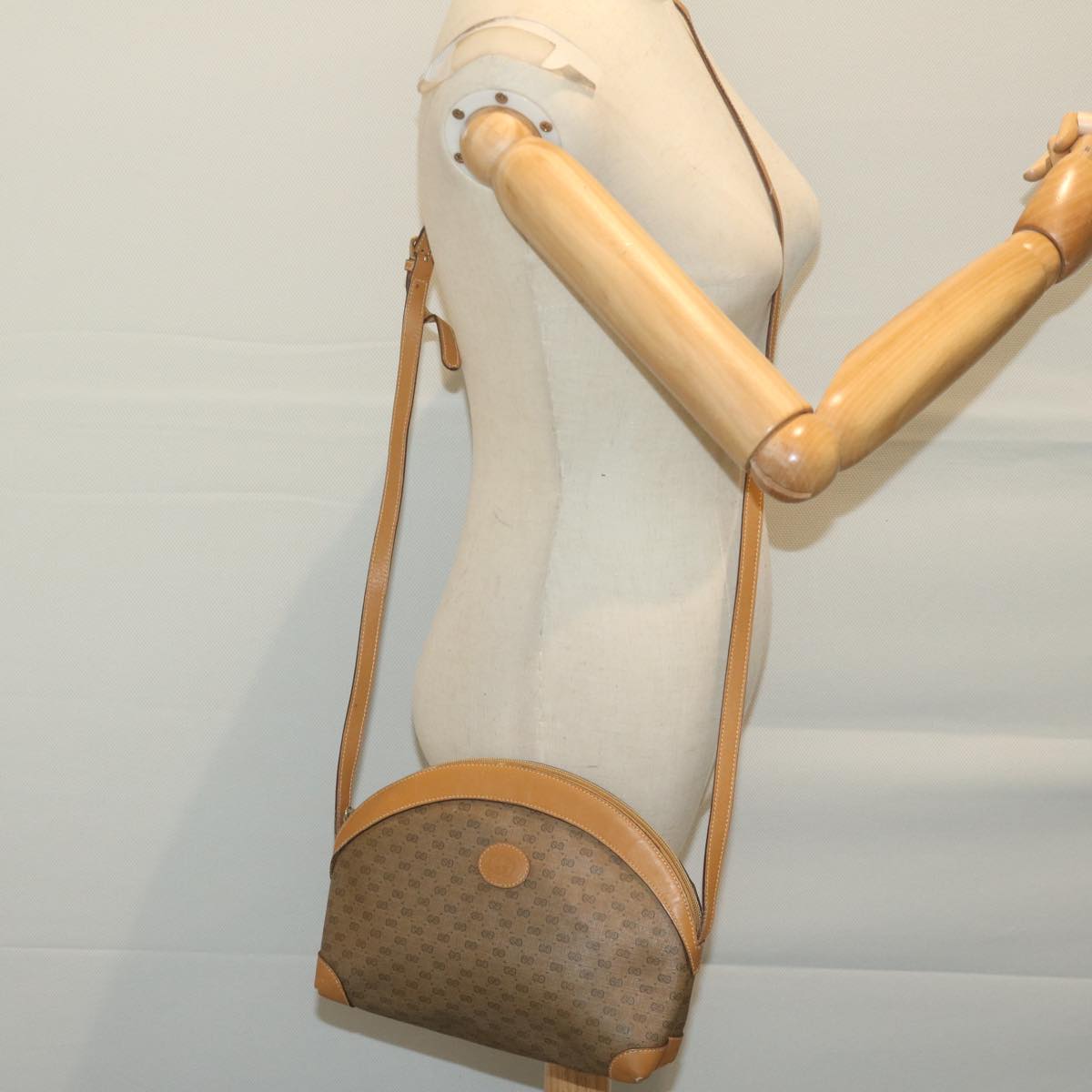 GUCCI Micro GG Supreme Shoulder Bag PVC Beige 007 115 0083 Auth ep3177