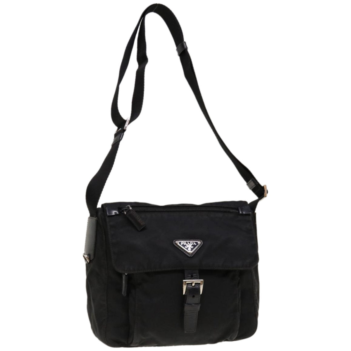 PRADA Shoulder Bag Nylon Black Auth ep3214