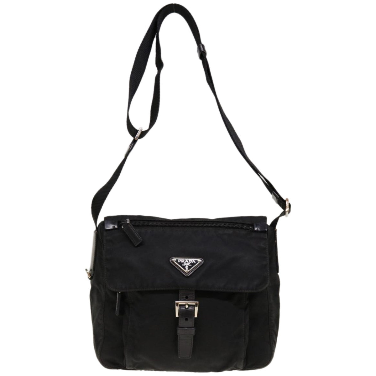 PRADA Shoulder Bag Nylon Black Auth ep3214