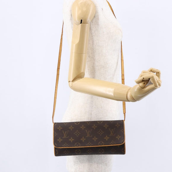 LOUIS VUITTON Monogram Pochette Twin GM Shoulder Bag M51852 LV Auth ep3217