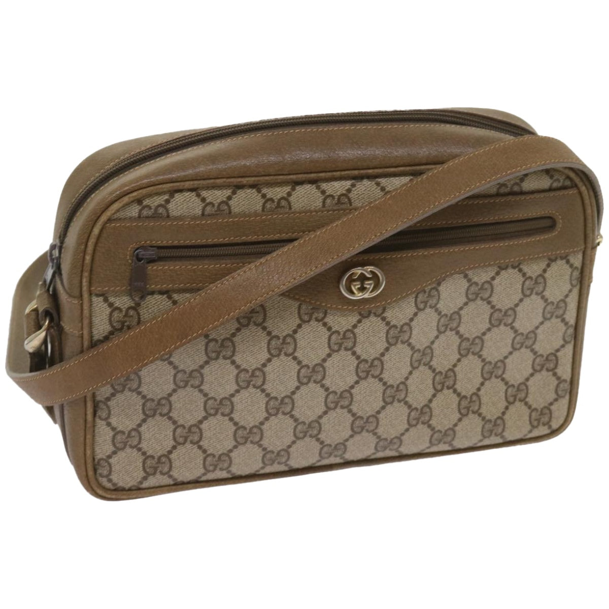 GUCCI GG Supreme Shoulder Bag PVC Beige 001 067 1281 Auth ep3308