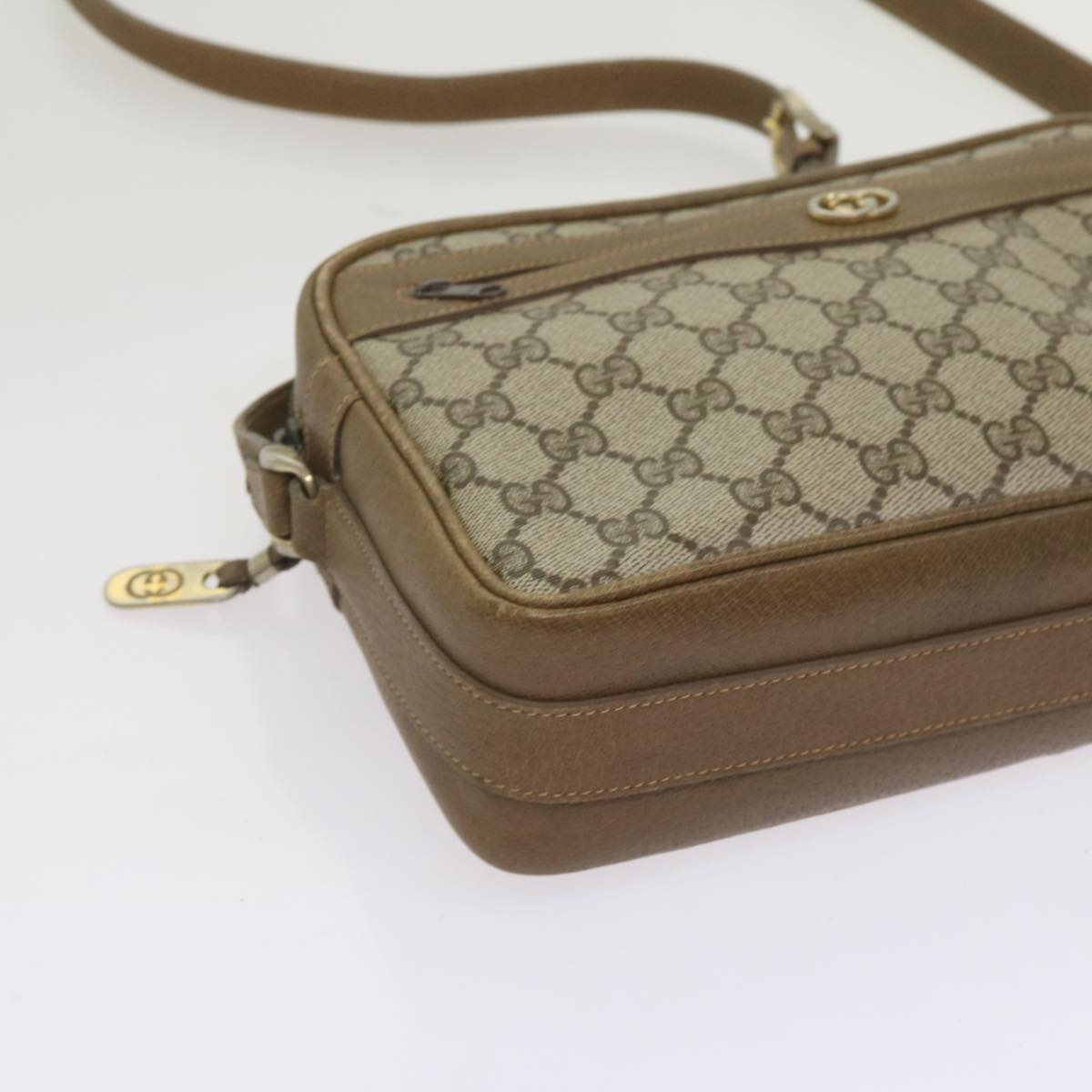 GUCCI GG Supreme Shoulder Bag PVC Beige 001 067 1281 Auth ep3308