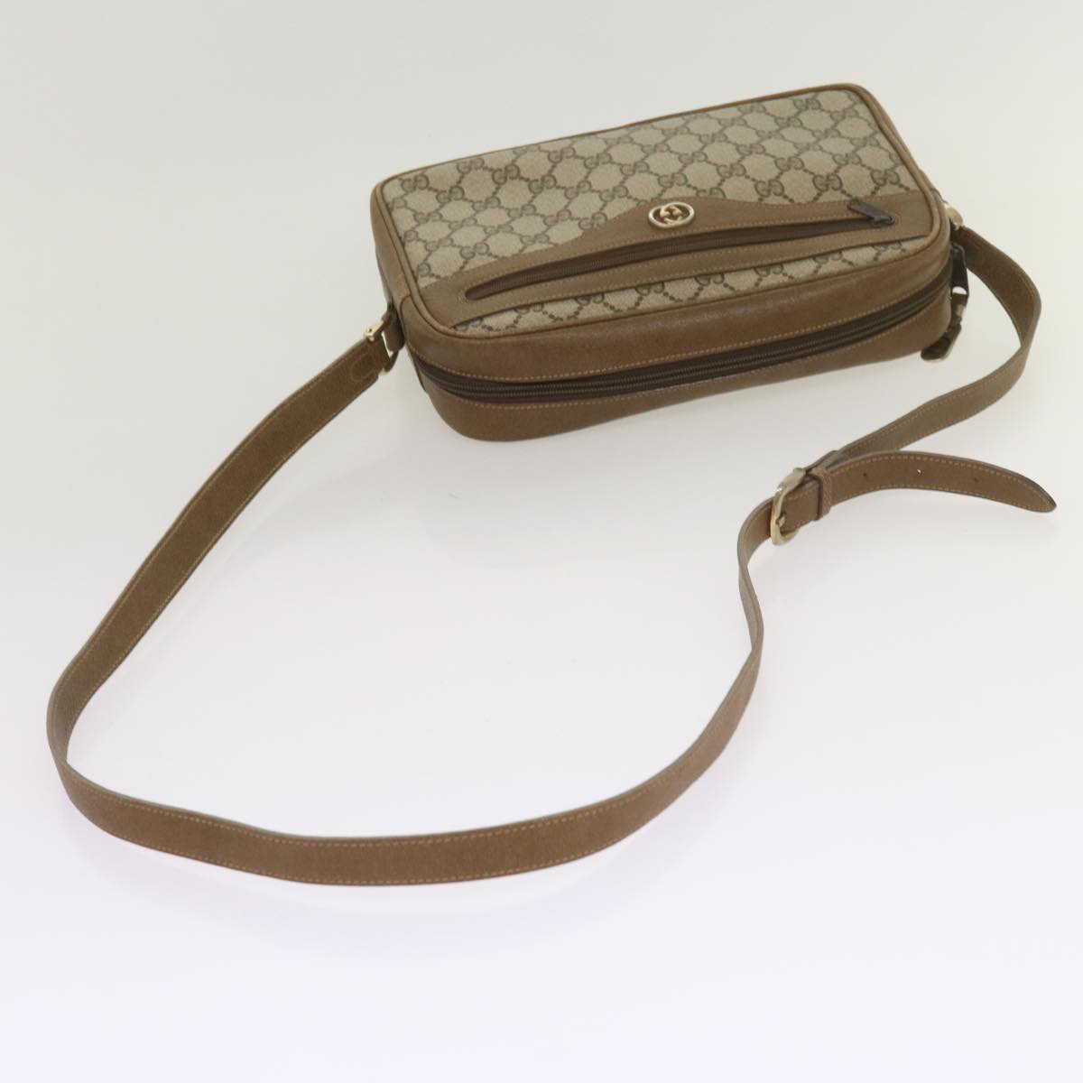 GUCCI GG Supreme Shoulder Bag PVC Beige 001 067 1281 Auth ep3308