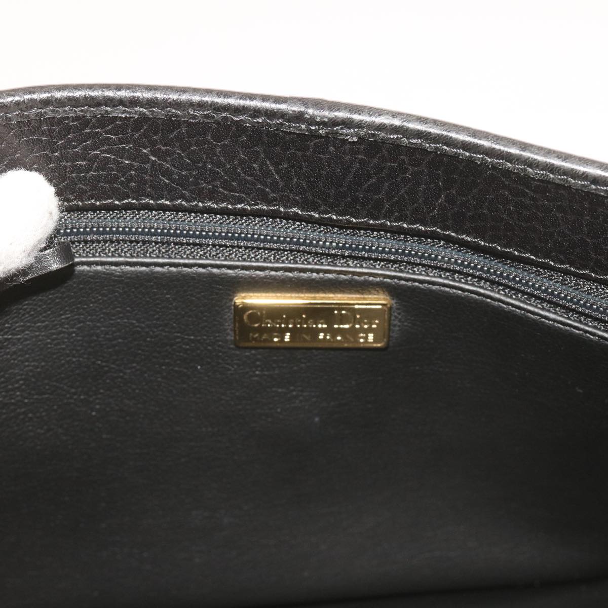 Christian Dior Shoulder Bag Leather Black Auth ep3331