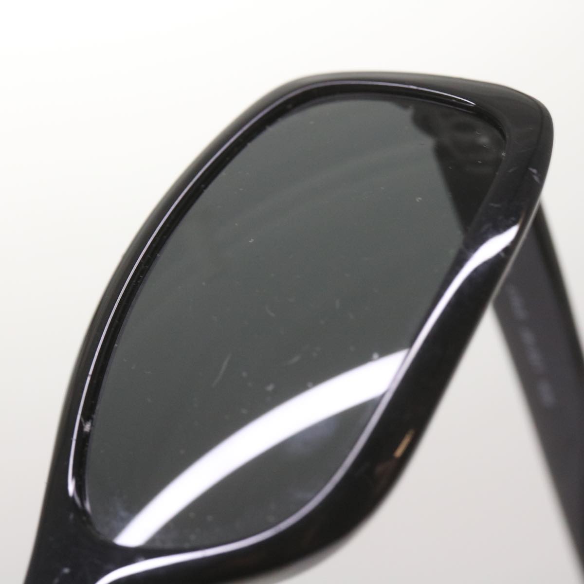 CHANEL Sunglasses plastic Black CC Auth ep3334
