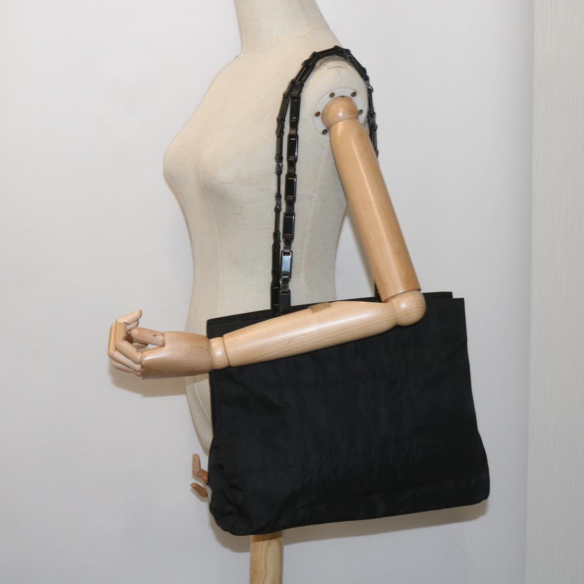 PRADA Shoulder Bag Nylon Black Auth ep3338