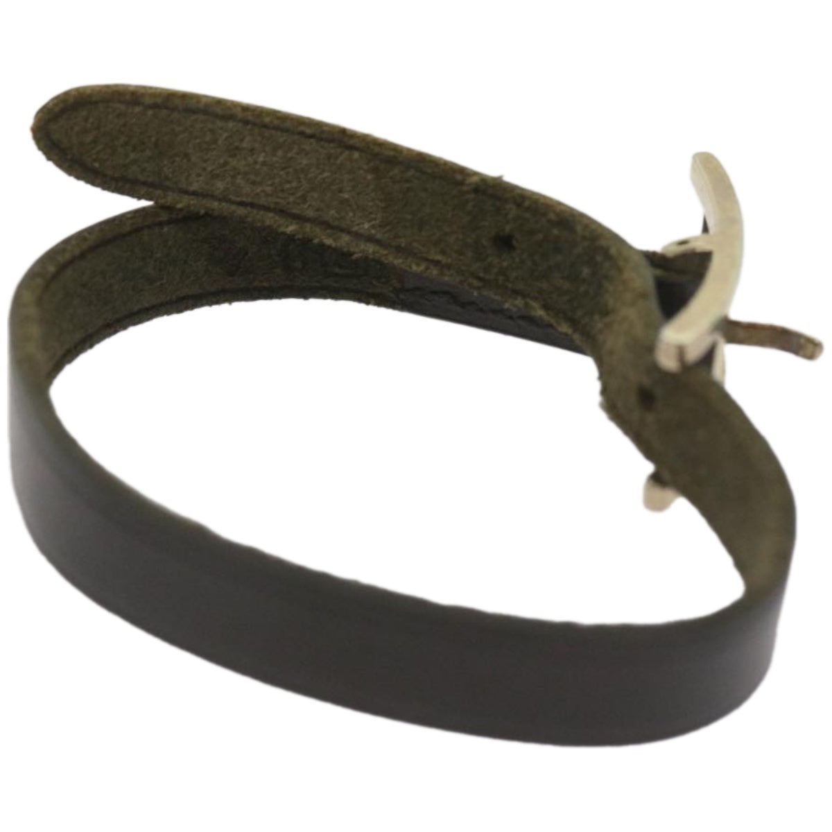 HERMES Bracelet Leather Black Auth ep3341 - 0