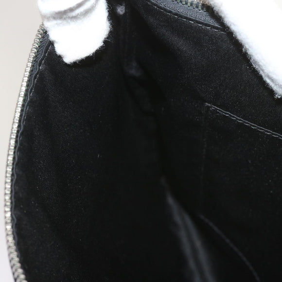 VALENTINO Clutch Bag Leather Black Auth ep3342