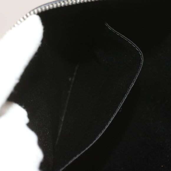 VALENTINO Clutch Bag Leather Black Auth ep3342