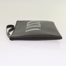 VALENTINO Clutch Bag Leather Black Auth ep3342-3