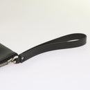 VALENTINO Clutch Bag Leather Black Auth ep3342-6