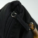 GUCCI Bamboo Hand Bag Nylon 2way Black 002 3754 0506 Auth ep3379-14
