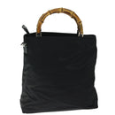 GUCCI Bamboo Hand Bag Nylon 2way Black 002 3754 0506 Auth ep3379-3