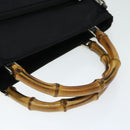 GUCCI Bamboo Hand Bag Nylon 2way Black 002 3754 0506 Auth ep3379-7