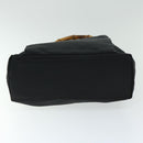 GUCCI Bamboo Hand Bag Nylon 2way Black 002 3754 0506 Auth ep3379-9