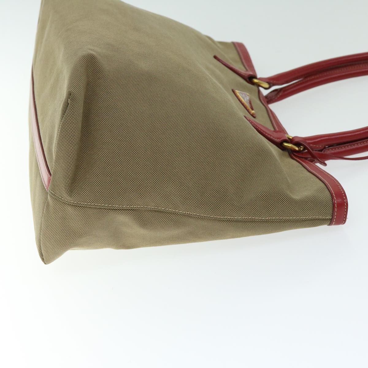 PRADA Tote Bag Canvas Brown Auth ep3385