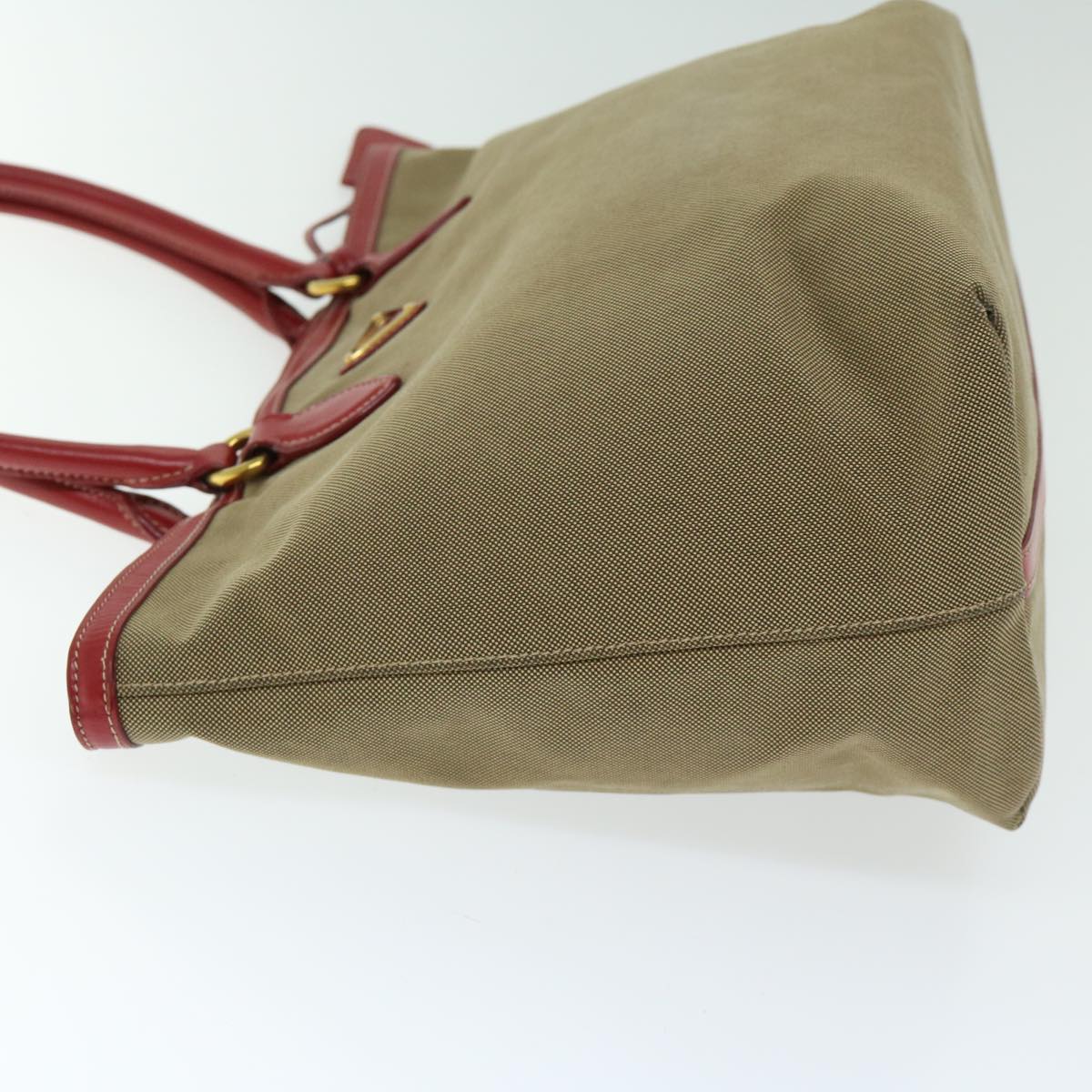 PRADA Tote Bag Canvas Brown Auth ep3385