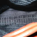 PRADA Hand Bag Wool Orange Auth ep3393-19