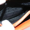 PRADA Hand Bag Wool Orange Auth ep3393-21