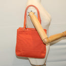 PRADA Hand Bag Wool Orange Auth ep3393-26