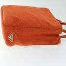 PRADA Hand Bag Wool Orange Auth ep3393-4