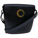 CELINE Shoulder Bag Leather Navy Auth ep3396-1