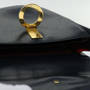 CELINE Shoulder Bag Leather Navy Auth ep3396-15