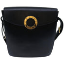CELINE Shoulder Bag Leather Navy Auth ep3396-2