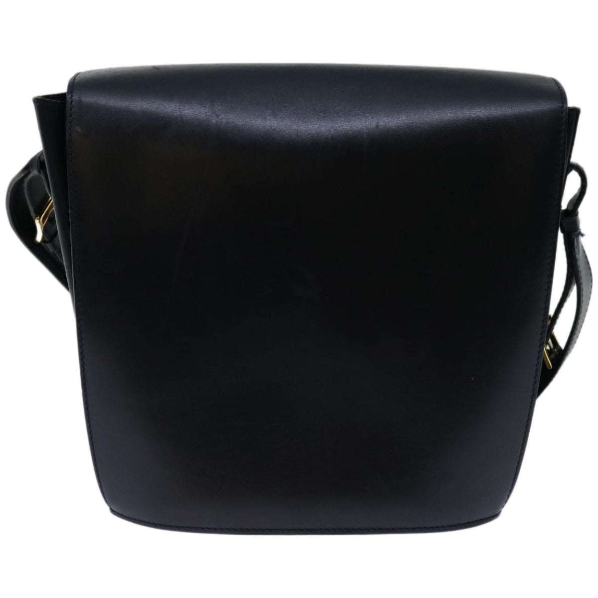 CELINE Shoulder Bag Leather Navy Auth ep3396