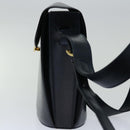 CELINE Shoulder Bag Leather Navy Auth ep3396-5