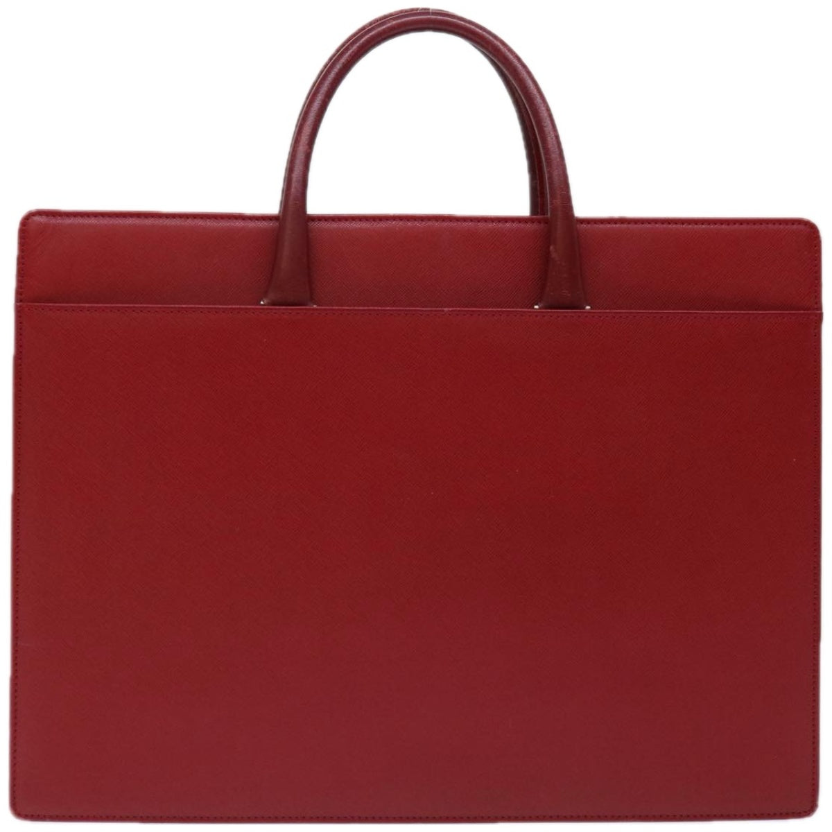 BURBERRY Hand Bag Safiano leather Red Auth ep3405