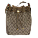 GUCCI GG Supreme Web Sherry Line Shoulder Bag PVC Beige 41 02 034 Auth ep3406-2