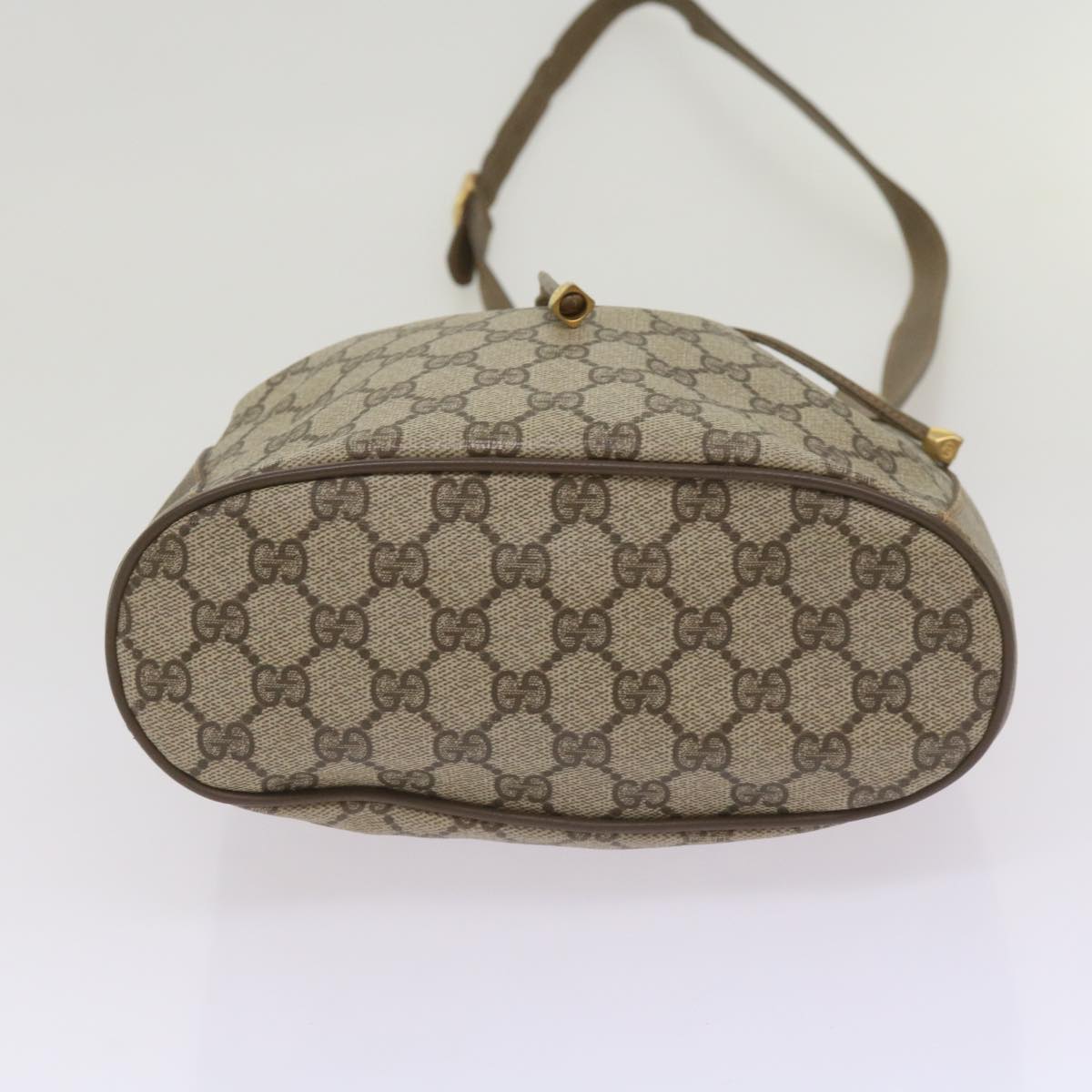 GUCCI GG Supreme Web Sherry Line Shoulder Bag PVC Beige 41 02 034 Auth ep3406