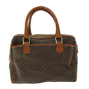 CELINE Macadam Canvas Hand Bag PVC Brown Auth ep3408-3