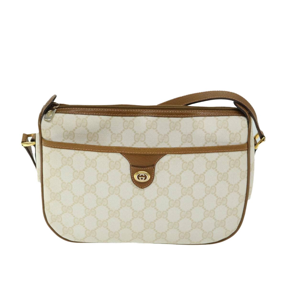 GUCCI GG Supreme Shoulder Bag White 89 02 077 Auth ep3417 - 0