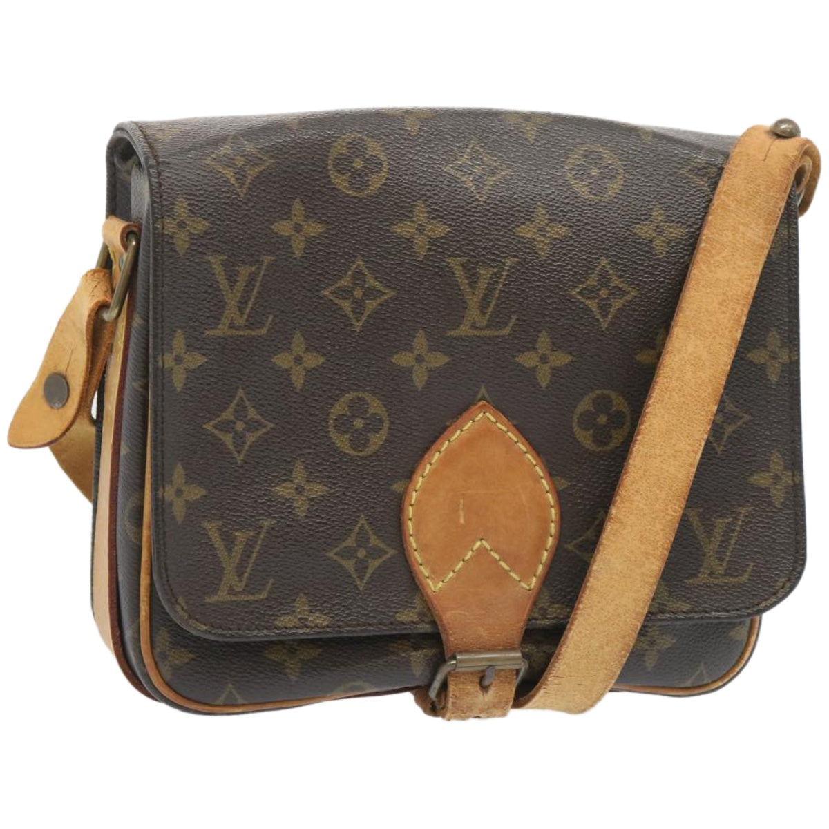 LOUIS VUITTON Monogram Cartouchiere MM Shoulder Bag M51253 LV Auth ep3434