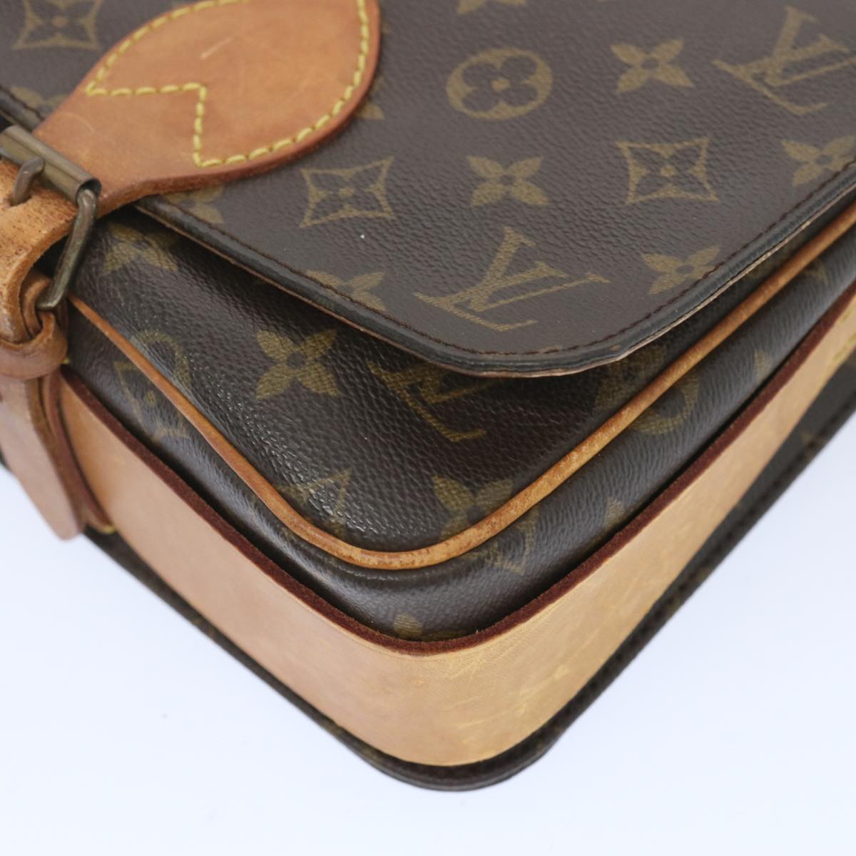 LOUIS VUITTON Monogram Cartouchiere MM Shoulder Bag M51253 LV Auth ep3434