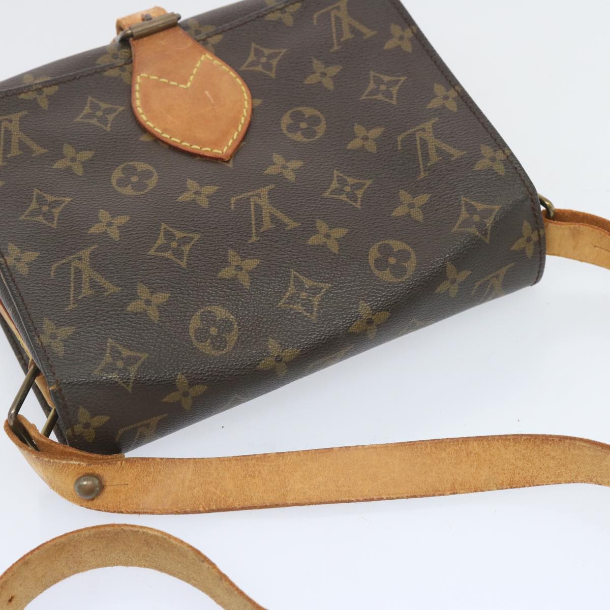 LOUIS VUITTON Monogram Cartouchiere MM Shoulder Bag M51253 LV Auth ep3434