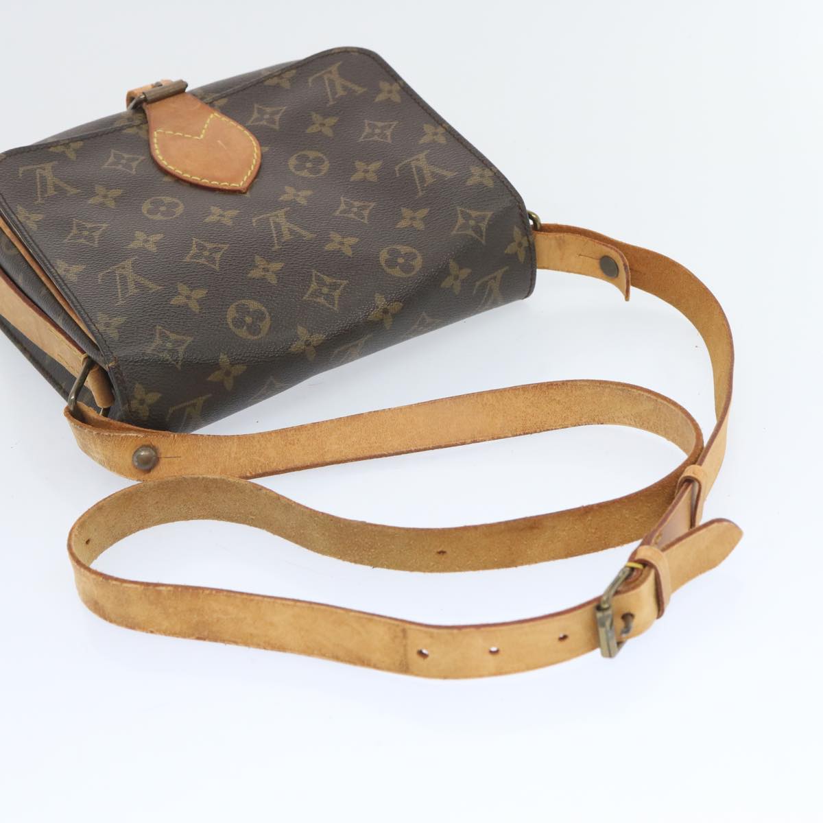 LOUIS VUITTON Monogram Cartouchiere MM Shoulder Bag M51253 LV Auth ep3434