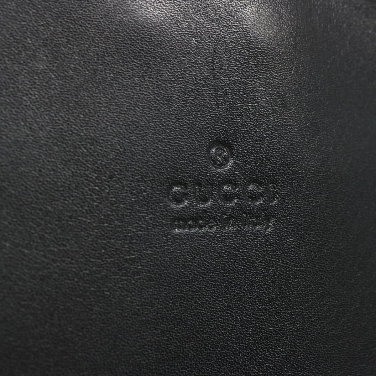 GUCCI Shoulder Bag Leather Black 001 3708 Auth ep3444