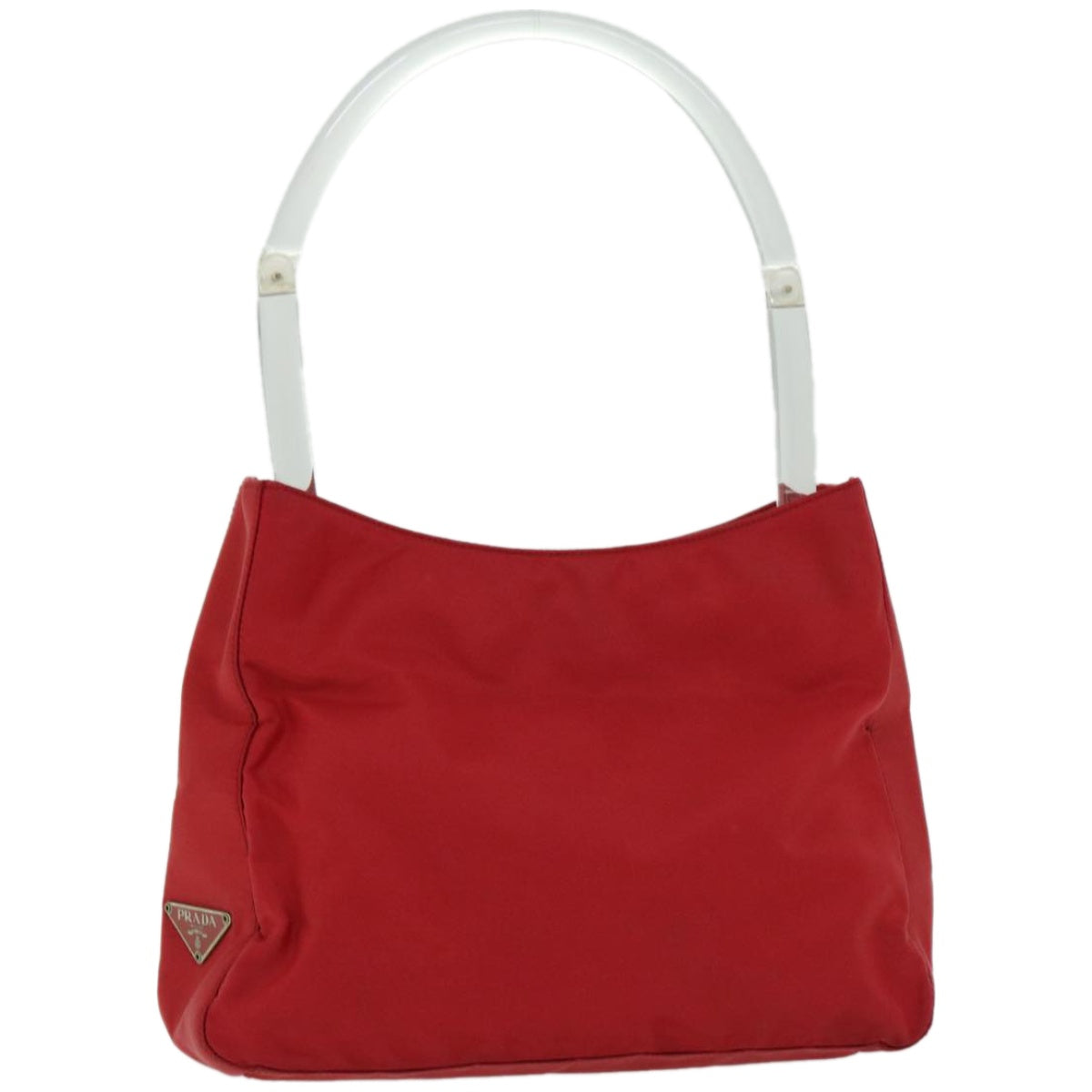 PRADA Hand Bag Nylon Red Auth ep3447