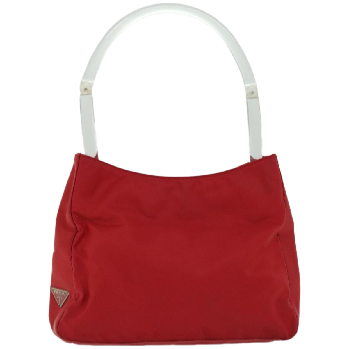 PRADA Hand Bag Nylon Red Auth ep3447