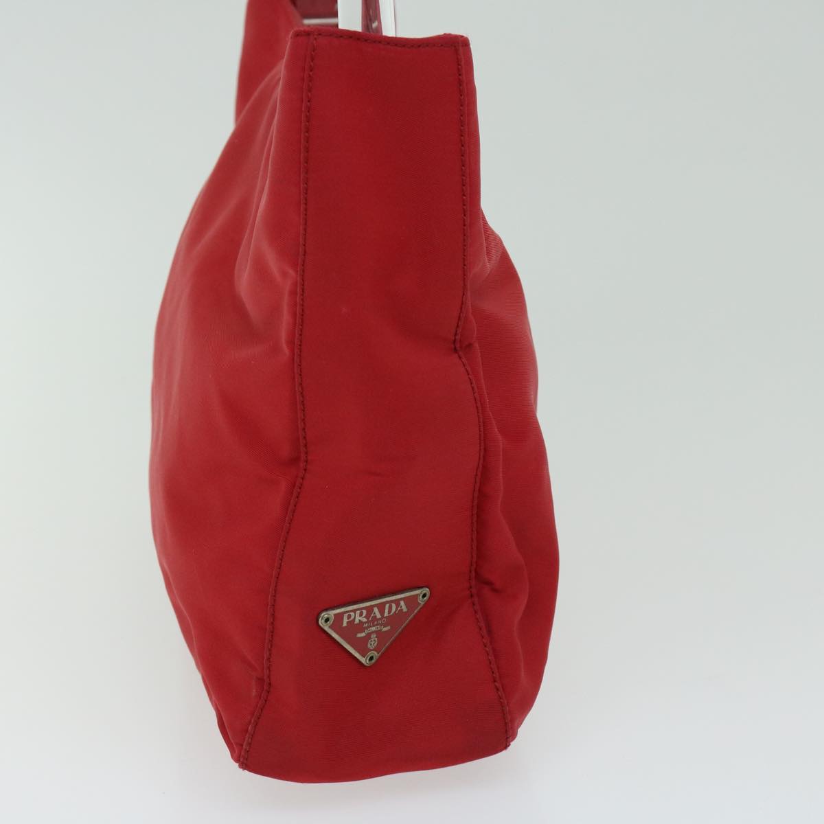 PRADA Hand Bag Nylon Red Auth ep3447