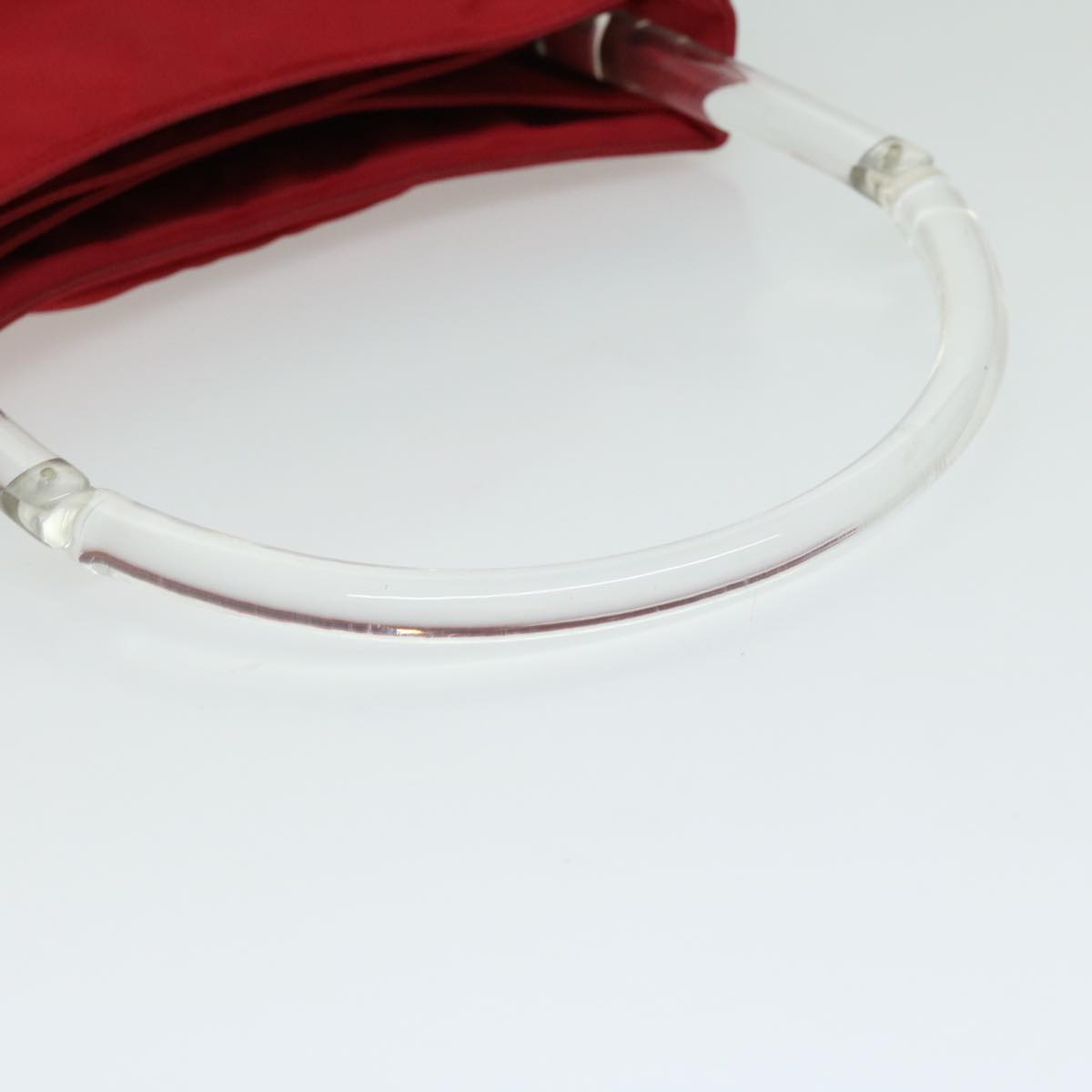 PRADA Hand Bag Nylon Red Auth ep3447