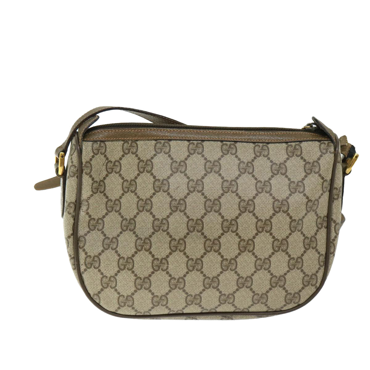 GUCCI GG Supreme Web Sherry Line Shoulder Bag PVC Beige 89 02 032 Auth ep3457