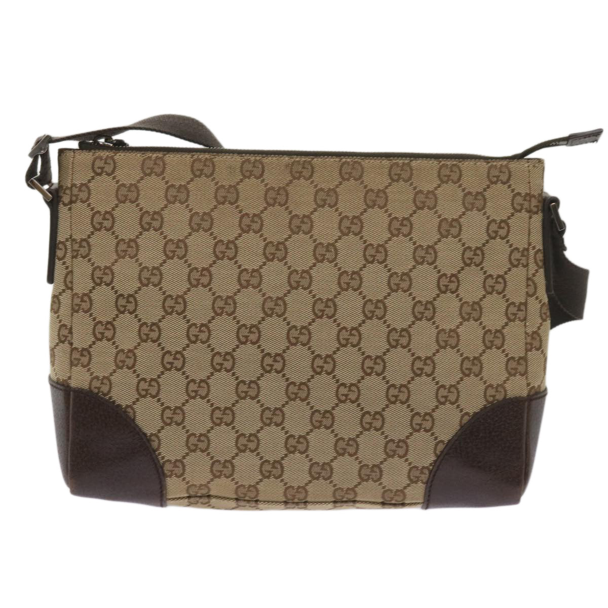 GUCCI GG Canvas Shoulder Bag Beige 114273 Auth ep3466